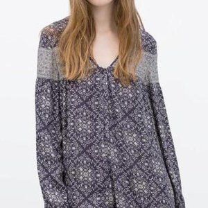 NWT ZARA Romper Jumpsuit Boho style Loose fit